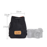 S.C.COTTON Liner Shockproof Digital Protection Portable SLR Lens Bag Micro Single Camera Bag Square Black S