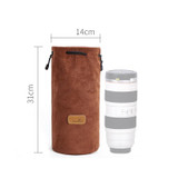 S.C.COTTON Liner Shockproof Digital Protection Portable SLR Lens Bag Micro Single Camera Bag Round Brown L