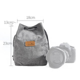 S.C.COTTON Liner Shockproof Digital Protection Portable SLR Lens Bag Micro Single Camera Bag Square Gray L