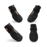 HCPET Non-Slip Wear-Resistant Pet Shoes Four Seasons Breathable Dog Shoes, Size: 4(Black)