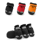 Pet Waterproof Non-Slip Wear-Resistant Snow Boots Four Seasons Dog Shoes, Size: 3(Orange)
