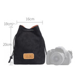 S.C.COTTON Liner Shockproof Digital Protection Portable SLR Lens Bag Micro Single Camera Bag Square Black M