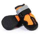 HCPET Dog Non-Slip Wear-Resistant Rain Boots Pet Outdoor Waterproof Shoes, Size: 8(Orange)
