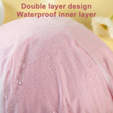 Lovely Thick Women Satin Colorful Double Waterproof Hair Cover Bathing Cap(Gold)