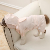 Dog Raincoat Out Four Foot Waterproof Dust Clothes Pet Raincoat, Size: XXXL(Apricot)
