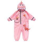 Dinosaur Continuous Children Raincoat Boy Girl Baby Reflective Ventilator Raincoat, Size: S(Pink)
