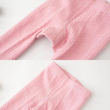 Children Pantyhose Knit Cotton Cartoon Girl Tights Baby Cropped Pants Socks Size: S 0-1 Years Old(Light Purple)