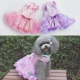 Pet Clothes Dog Spring Summer Thin Dress Rose Dress, Size: XL(Purple)