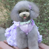 Pet Clothes Dog Spring Summer Thin Dress Rose Dress, Size: XL(Purple)