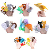 Animal Finger Dolls Plush Toys For Preschool Education, Height: 7.5cm(5 PCS/Set Dinosaur)