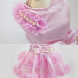 Pet Clothes Dog Spring Summer Thin Dress Rose Dress, Size: XXL(Pink)