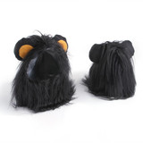 2 PCS Pet Dog Cat Imitation Lion Headgear Headdress Wig Hat, Size: M