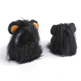 2 PCS Pet Dog Cat Imitation Lion Headgear Headdress Wig Hat, Size: L