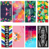 Sports Fitness Swimming Bath Towel Printed Double-Sided Velvet Absorbent Quick-Drying Beach Towel, Size: 155x80cm (Soft Flamingo)