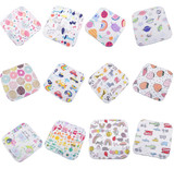 10 PCS Baby Cotton Saliva Handkerchief Cartoon Small Square Face Towel Color Random Delivery(Color Mixture)