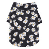 2 PCS Pet Beach Shirt Dog Print Spring And Summer Clothes, Size: S(Black)