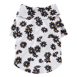 2 PCS Pet Beach Shirt Dog Print Spring And Summer Clothes, Size: XL(White)