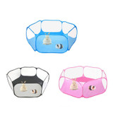 Portable Small Animal Game Fence Folding Outdoor Interior Pet Tent(Pink Opp Bag)