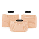 Three-Piece Abdomen Belt Set Elastic Postpartum Abdomen Belt Maternity Corset Belt Waist Belt For Caesarean Section, Size: XL(Enhanced Skin Tone)