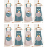 Home Kitchen Waterproof And Oil-Proof Apron Cute Cooking Work Apron, Colour: Chef Light Pink (Ordinary)