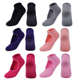 2 Pairs Combed Cotton Yoga Socks Towel Bottom Reveal Round Head Dance Fitness Sports Flooring Socks, Size: One Size(Gray)
