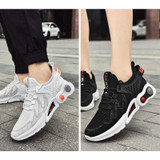 TL602 Flying Weaving Mesh Breathable Couple Shoes Comfortable Running Shoes, Size: Female 39(Black)