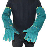 Reptile Anti-Bite Gloves 62cm Length Pet Protective Gloves(Blue)