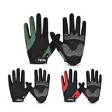 Boodun Riding Gloves Splicing Long Finger Bike Gloves Outdoor Sports Gloves, Size: L(Green)