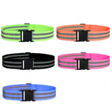 3 PCS Outdoor Adjustable Night Running And Cycling Reflective Waistband, Specification: 5cm Width(Pink)