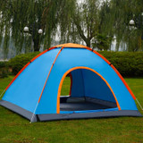 Outdoor Camping Beach Rainproof Sun-proof Automatic Quick Install Tent For 3-4 People(Blue)