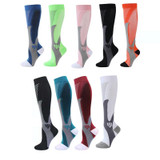 3 Pairs  Magic Compression Elastic Socks Men And Women Riding Socks Football Socks, Size: L / XL(Ink)