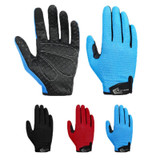 WEST BIKING YP0211223 Full-Finger Gloves For Cycling Shock Absorption Non-Slip Touch Screen Gloves, Size: M(Blue)