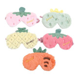 2 PCS Fruit Plush Eye Mask Cute Soft Girl Sleep Blackout Eye Mask(Pineapple)