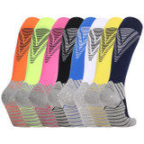 Thick Terry Non-Slip Sports Socks Over The Knee Stockings, Size: Childrens Free Size(White)