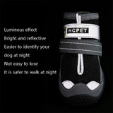 4 PCS / Set HCPET Dog Shoes Breathable Net Dog Shoes, Size: No.7 7cm(Orange)