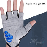 GIYO S-14 Bicycle Half Finger Gloves GEL Shock Absorbing Palm Pad Gloves, Size: XL(Blue)