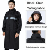 X18 Siamese Raincoat Outdoor Adult Reflective Riding Raincoat, Size: XXXL(Black)