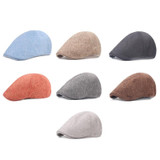 Spring/Summer Burlap Cap Retro Men Forward Beret, Size: M (56-58cm)(Grey)