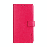 For HTC Desire 12 idewei Crazy Horse Texture Horizontal Flip Leather Case with Holder & Card Slots & Wallet(Rose Red)