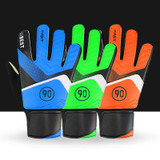 Children Football Goalkeeper Glove Latex Anti-Collision Goalkeeper Gloves, Size: 7(Green)
