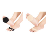 3 PCS Ice Silk Sweat-absorbing Invisible Forefoot Sponge Pad Five-finger Socks, Color: Skin Color(Free Size)