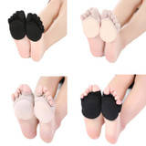 3 PCS Anti-Friction Half Palm Sponge Invisible Five-Finger Socks, Color: All Fingers Black(Free Size)