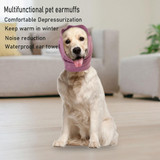 Pet Grooming Comfortable and Waterproof Earmuffs, Size: L(Pink)