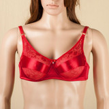 BR-JKN1063 Crossdressing Fake Breast Bra Without Fake Breast, Size: 38/85D(Red)