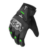 SOMAN Motorcycle Riding Anti-fall Breathable Anti-slip Carbon Fiber Gloves, Size: XL(Green)