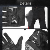 SOMAN Motorcycle Riding Anti-fall Breathable Anti-slip Carbon Fiber Gloves, Size: XXL(Red)