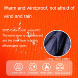 Winter Warm Waterproof Short Multi-pocket Reflective Cotton Jacket, Size: XXL(Black)