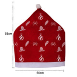 Christmas Nonwoven Chair Covers Home Dressing Stool Sleeves Decoration Supplies(Red)