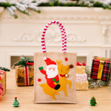 Christmas Decoration Riding Deer Tote Bag Kids Candy Cartoon Gift Bag, Style: Striped Odl Man