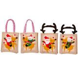 Christmas Decoration Riding Deer Tote Bag Kids Candy Cartoon Gift Bag, Style: Striped Odl Man